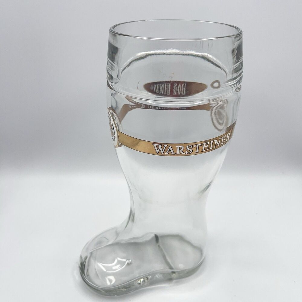 Warsteiner 1-Liter Das Boot Bierstiefel Glass Stein "DAS EINZIG WAHRE" EUC